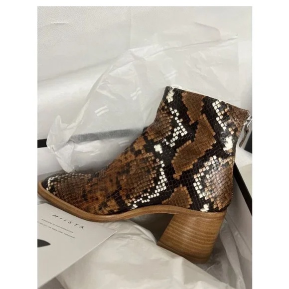 Miista Ivy Snake Embossed Bootie - Picture 6 of 8